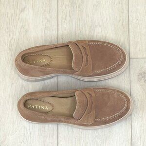 Patina Sude Loafers (Size 8) - Taupe